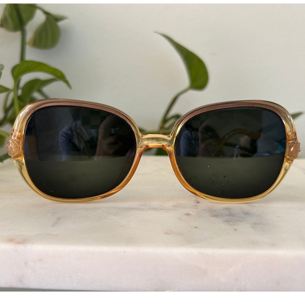 Viennaline Optyl Sunglasses Frame Germany 1336 20 Amber Oversized Vintage 54-16